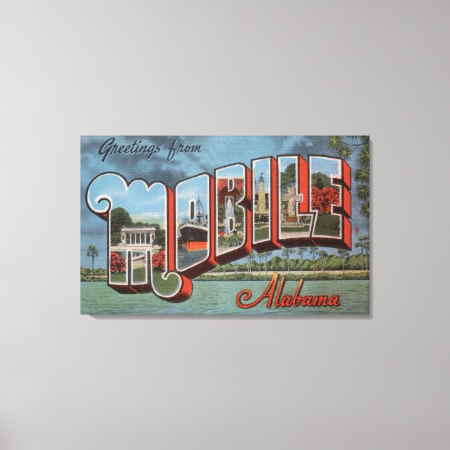 Mobile, Alabama (River Scene) Canvas Print (Front)