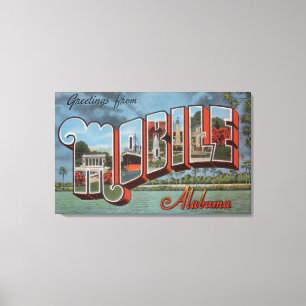 Mobile, Alabama (River Scene) Canvas Print