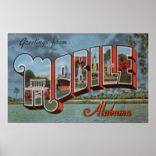 Mobile, Alabama (River Scene) Poster