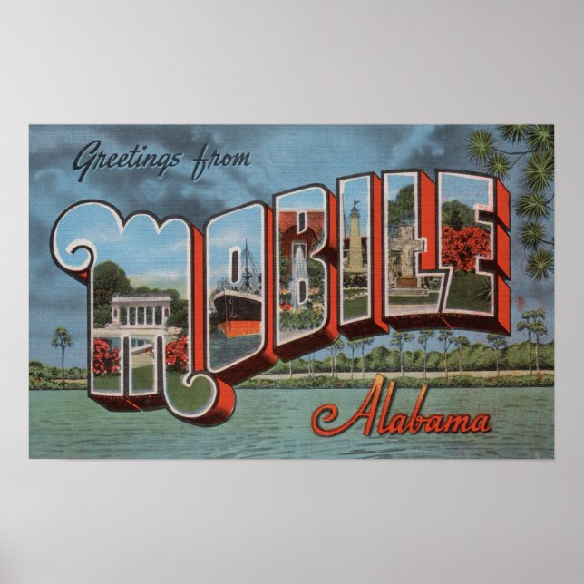 Mobile, Alabama (River Scene) Poster (Front)