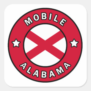 Mobile Alabama Square Sticker