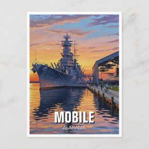 Mobile Alabama Travel Postcard