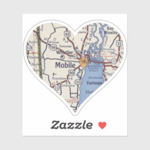 Mobile Alabama Vintage Map