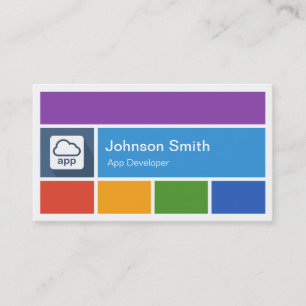 Mobile App Developer - Creative Modern Metro Style Business Card