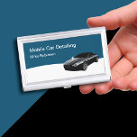 Mobile Auto Detailing Classy Business Card Cases<br><div class="desc">Cool mobile auto detailing business card presentation cases created with a cool luxury car shining and simple editable text you can customise online. Hand out your visiting cards to your clients with this business card holder and presentation case.</div>