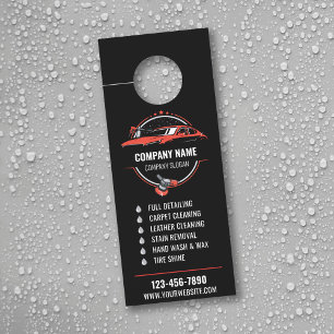 Mobile Auto Detailing Door Hanger, Car Detail Wash Door Hanger