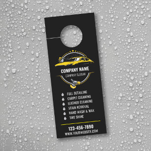 Mobile Auto Detailing Door Hanger, Car Detail Wash Door Hanger