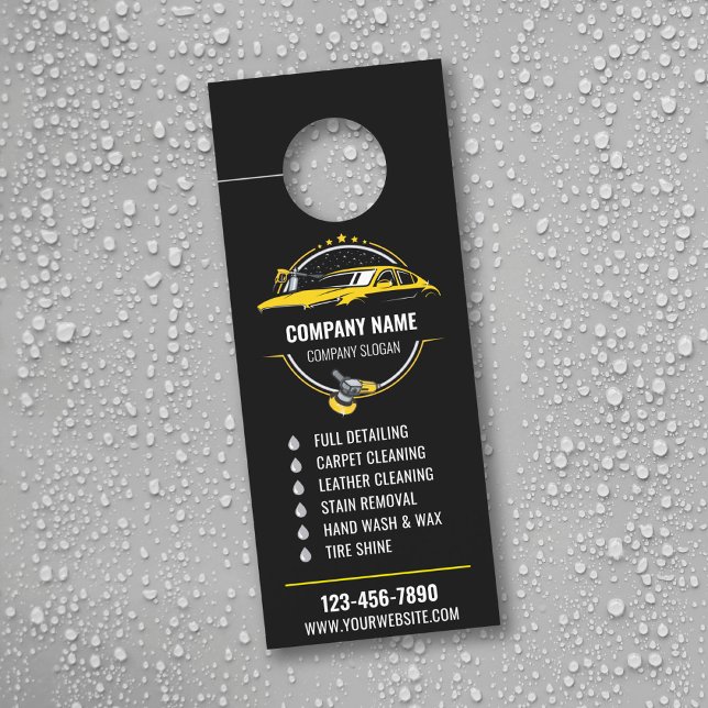 Mobile Auto Detailing Door Hanger, Car Detail Wash Door Hanger (Creator Uploaded)