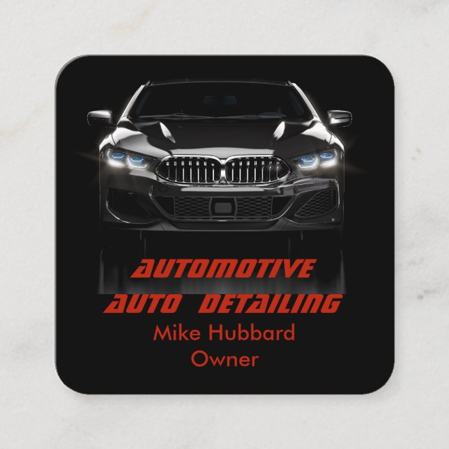 Mobile Auto Detailing Service Business Card (Front)
