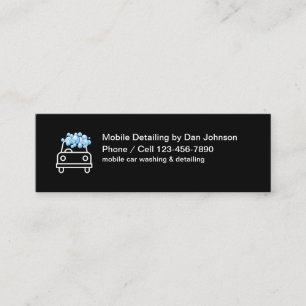 Mobile Auto Detailing Services Mini Business Card