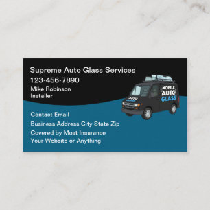 Mobile Auto Glass Repair Services  Business Card