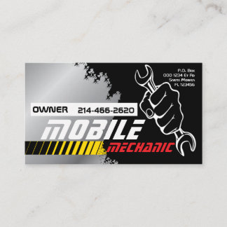 Mobile Auto Mechanic Car Repair Editable Business Card