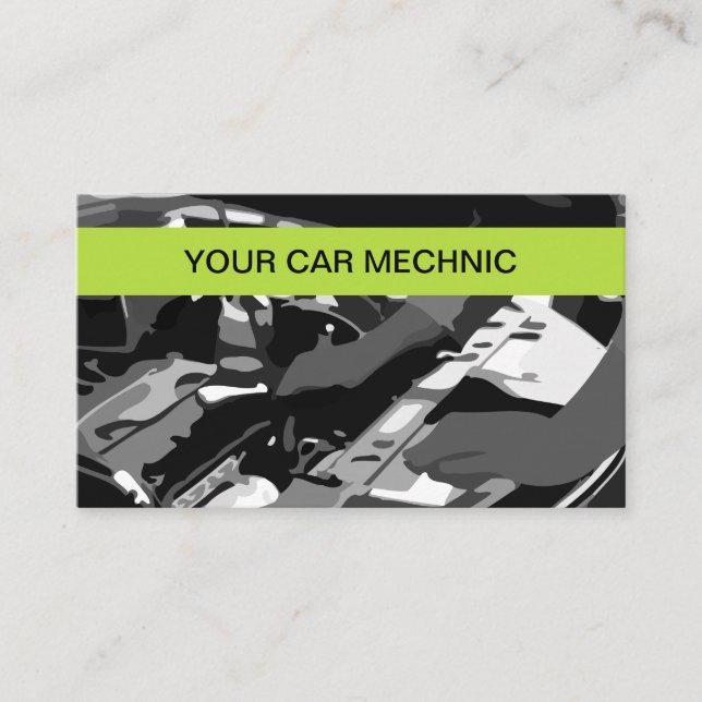 Mobile Automotive Repair Mechanic Business Card (Front)