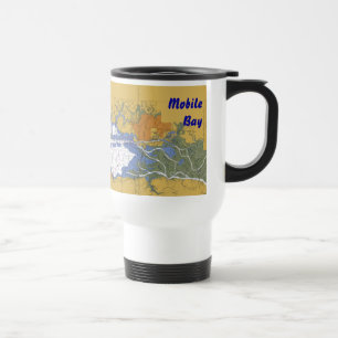 Mobile Bay Nautical Chart Mug Alabama