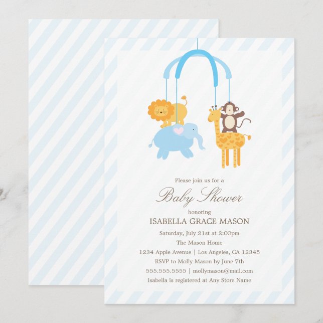 Mobile | Boy Invitation (Front/Back)