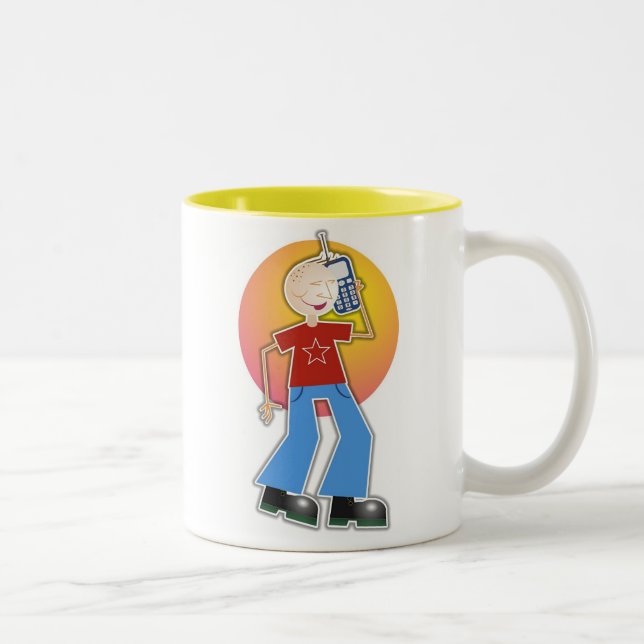Mobile Boy Two-Tone Coffee Mug (Right)