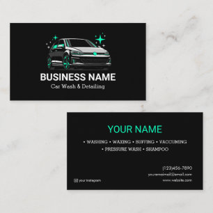 Mobile Car Wash & Detailing Custom Business Card