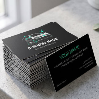 Mobile Car Wash & Detailing Custom Business Card