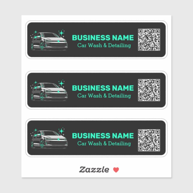 Mobile Car Wash & Detailing Custom QR (Sheet)