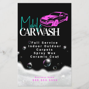 Mobile Car Wash Detailing Flyer