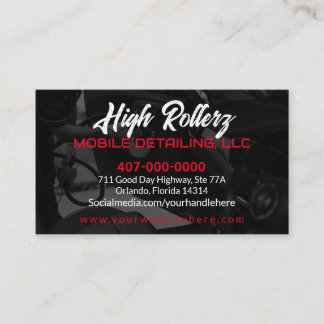 Mobile Car Wash Detailing Pressure Washing  Busine Business Card