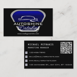 Mobile Car Wash Detailing Pressure Washing Business Card
