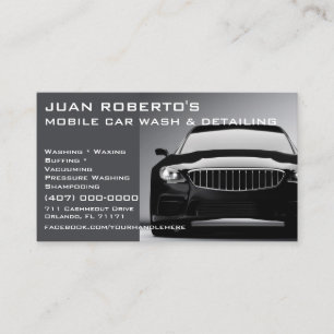 Mobile Car Wash Detailing Pressure Washing  Business Card