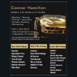 Mobile Car Wash Detailing Pressure Washing  Flyer<br><div class="desc">Black and White Modern Sport Car</div>