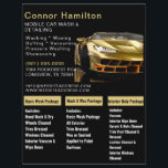 Mobile Car Wash Detailing Pressure Washing  Flyer<br><div class="desc">Black and White Modern Sport Car</div>