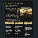 Mobile Car Wash Detailing Pressure Washing  Flyer<br><div class="desc">Black and White Modern Sport Car</div>