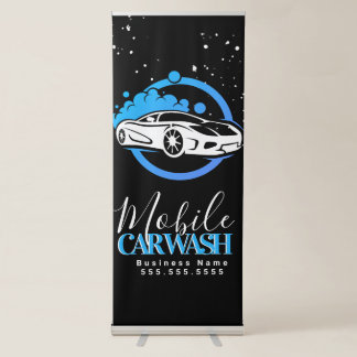 Mobile Car Wash Detailing Vehicle Logo Retractable Banner