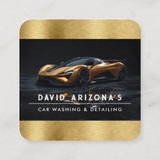 Mobile Car Washing and auto detailing  Square Business Card