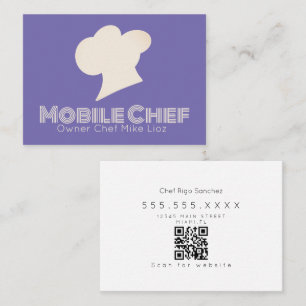Mobile Chef Food Truck Owner Burger  Business Card