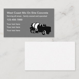 Mobile Construction Concrete Mixer Business Card