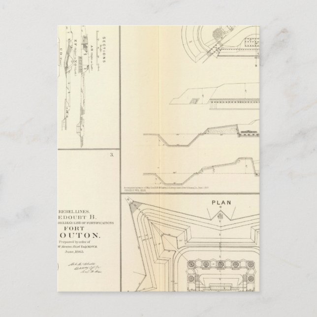 Mobile defences Alabama Postcard (Front)