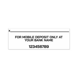 MOBILE DEPOSIT ONLY PERSONAL BANK ENDORSEMENT SELF-INKING STAMP