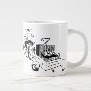 Mobile DJ Cartoon Coffee Large Coffee Mug