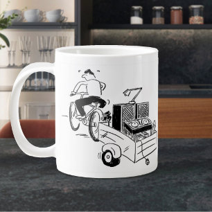 Mobile DJ Cartoon Coffee Large Coffee Mug