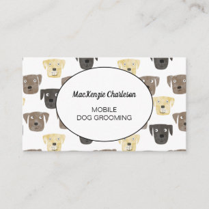 Mobile Dog Grooming Labrador Retriever Dog Business Card