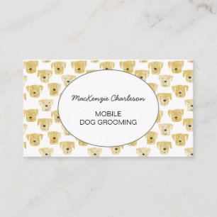 Mobile Dog Grooming Watercolor Business Card