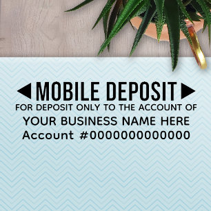 Mobile For Deposit Only Basic Office Business Bank Self-inking Stamp