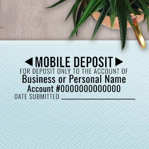 Mobile For Deposit Only Basic Office - Date Area Self-inking Stamp
