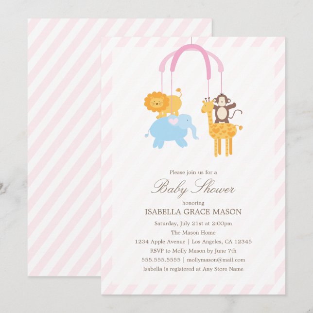 Mobile | Girl Invitation (Front/Back)