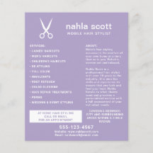 Mobile Hair Stylist Scissors Modern Purple