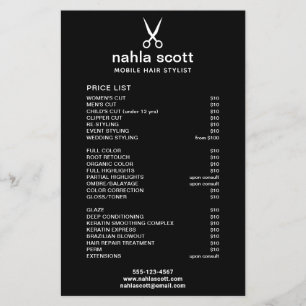 Mobile Hair Stylist Scissors Price List Black Flyer