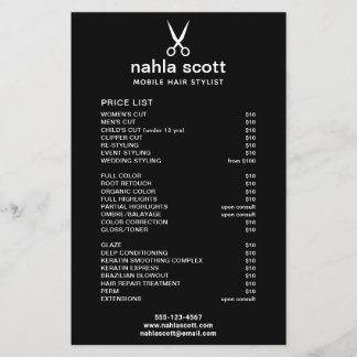Mobile Hair Stylist Scissors Price List Black Flyer