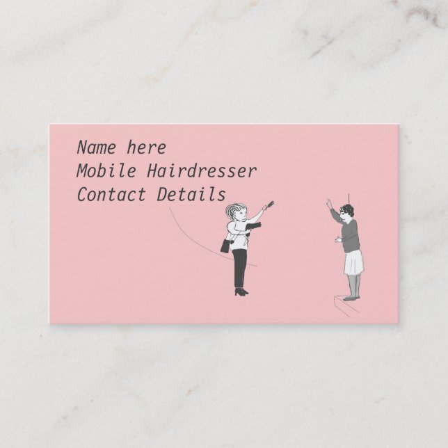 Mobile Hairdresser Business Cards (Front)