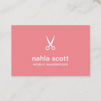 Mobile Hairdresser Coral Scissors UK/Euro Business Card