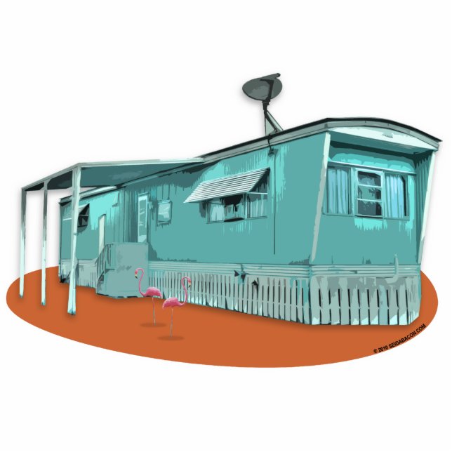 Mobile Home Cutout Magnet Photo Sculpture Magnet (Front)