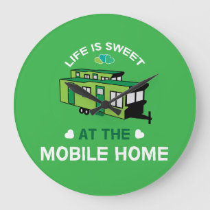 Mobile Homes   Static Caravans   New Home   Retire Large Clock